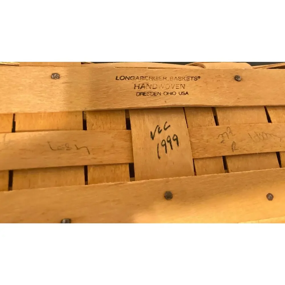 Longaberger Woven Basket Collectors Club 2000 Charter Membership w/ liner 9.75